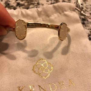 Gold and iridescent drusy Elton Kendra Scott